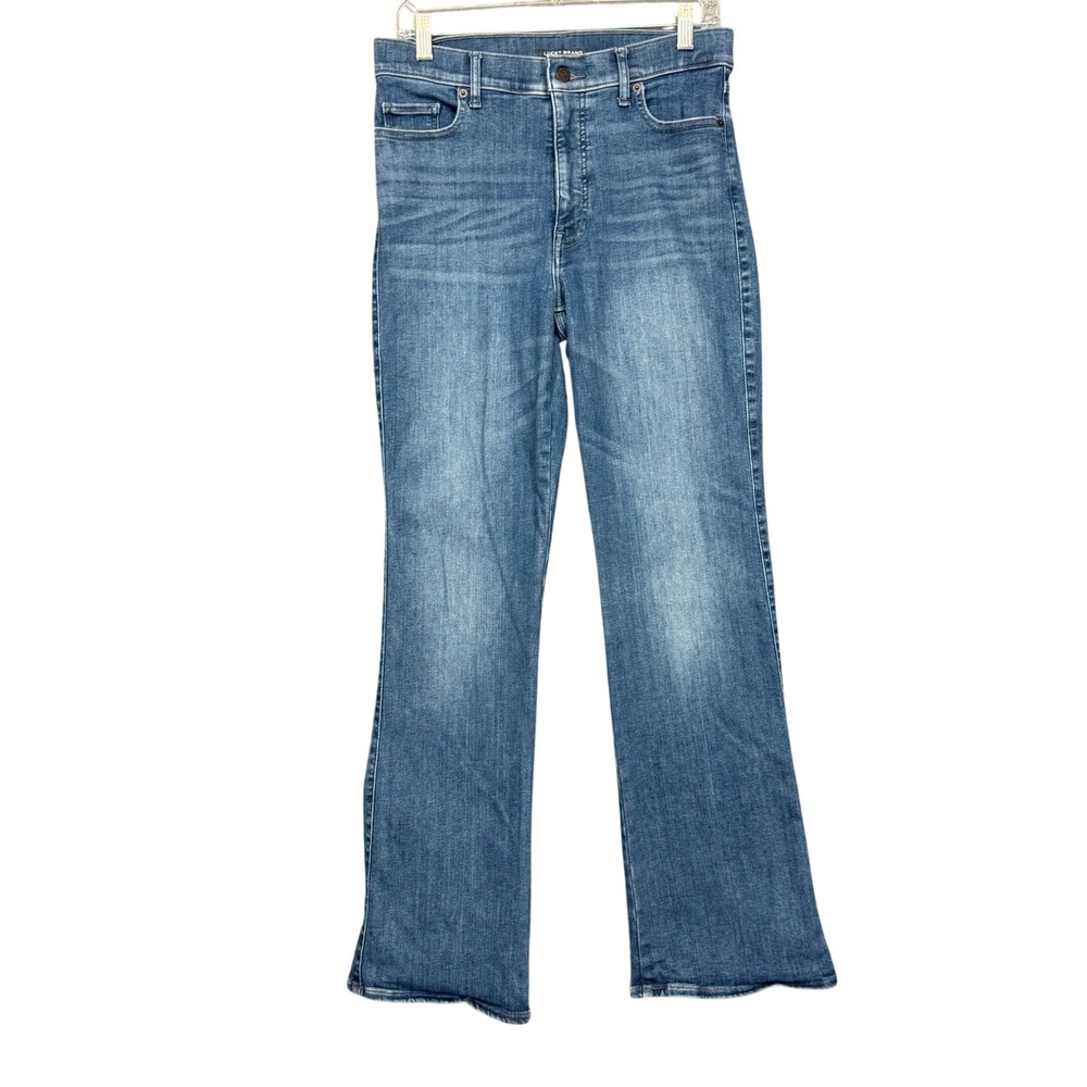 Lucky Brand Jeans‎ Womens 30x32 Blue Uni High Rise Flare Medium Wash Stretch
